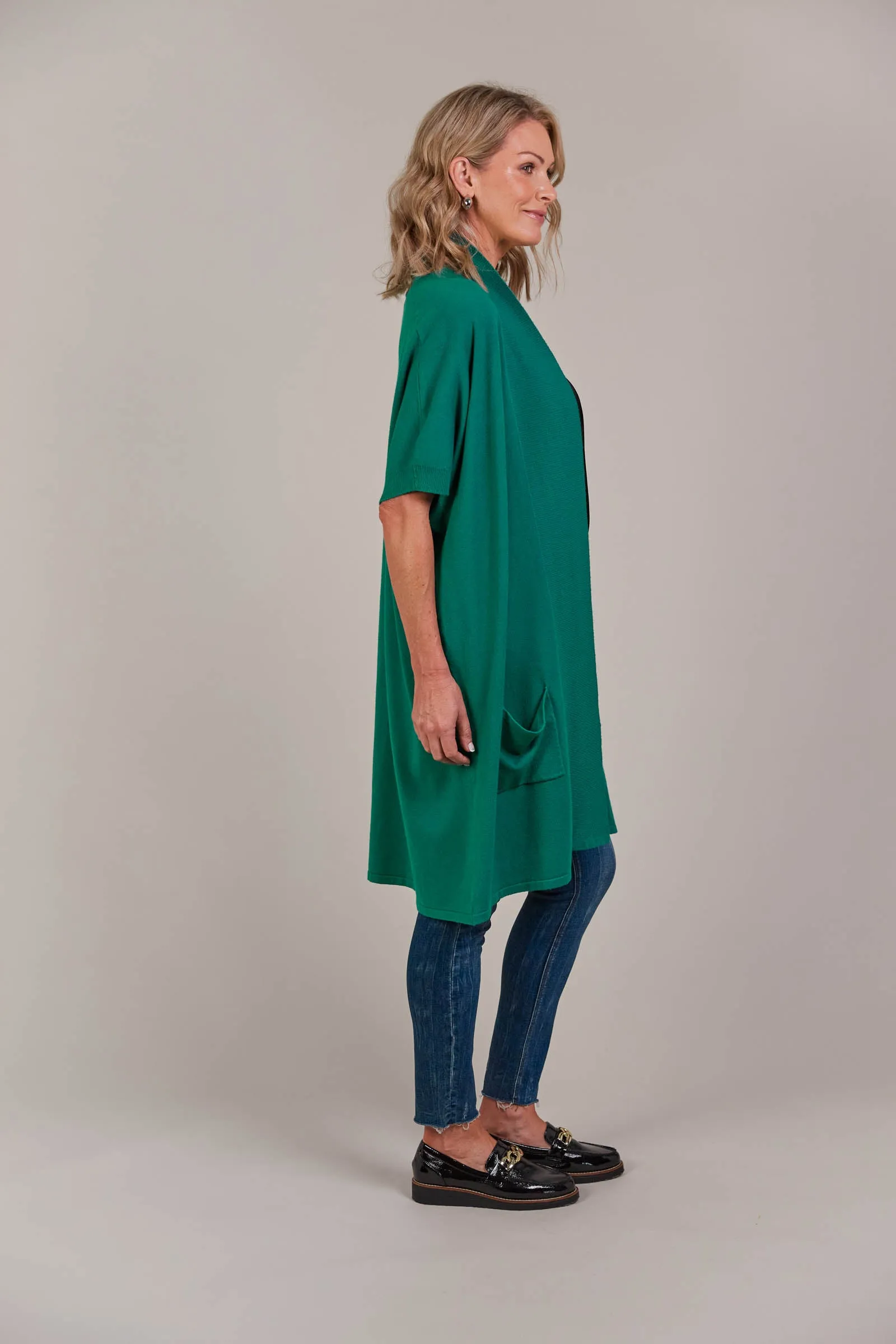 Palmer Vest Cardigan - Teal