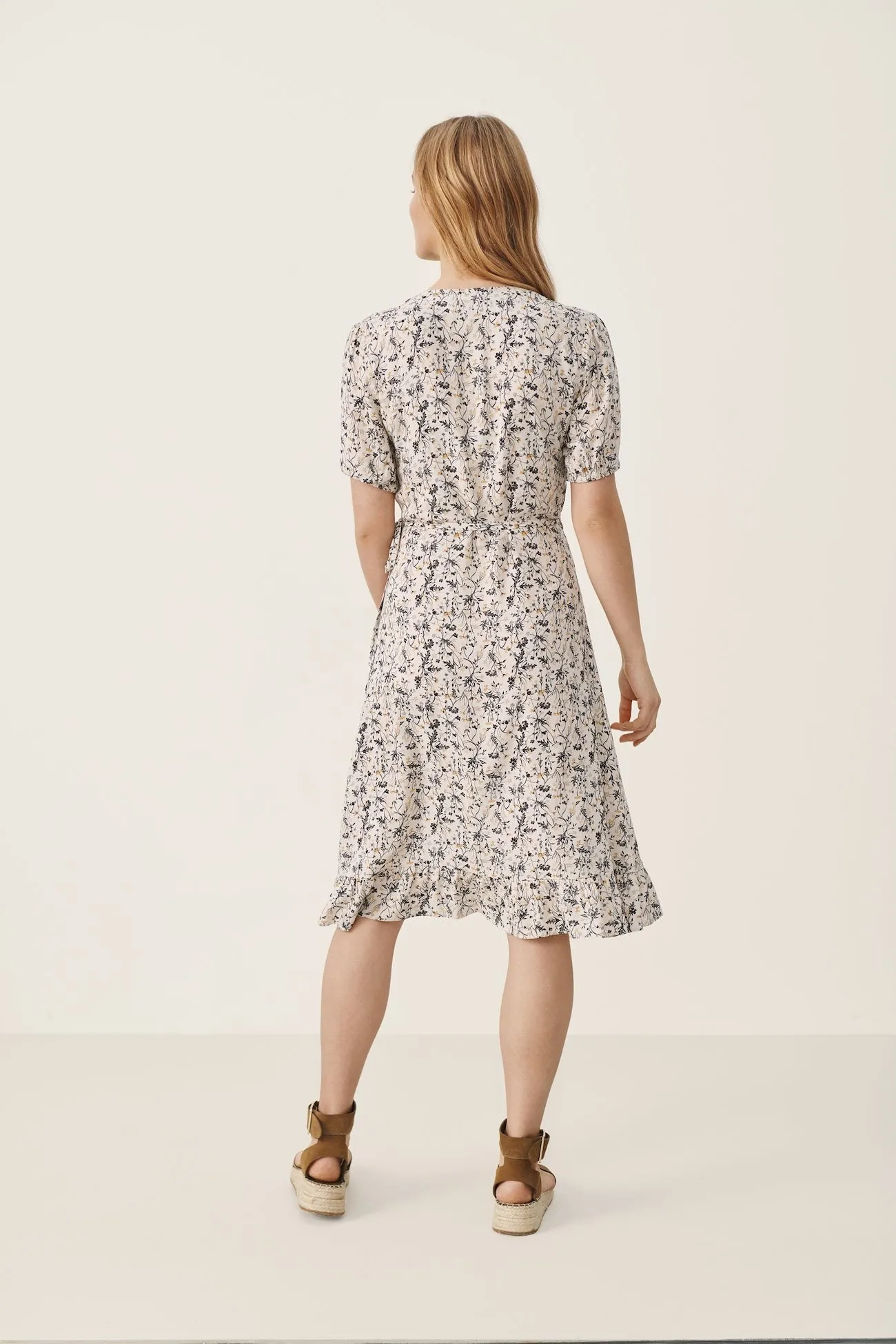 Part Two Claire Dress (Neutral Botanical Print) - FINAL SALE