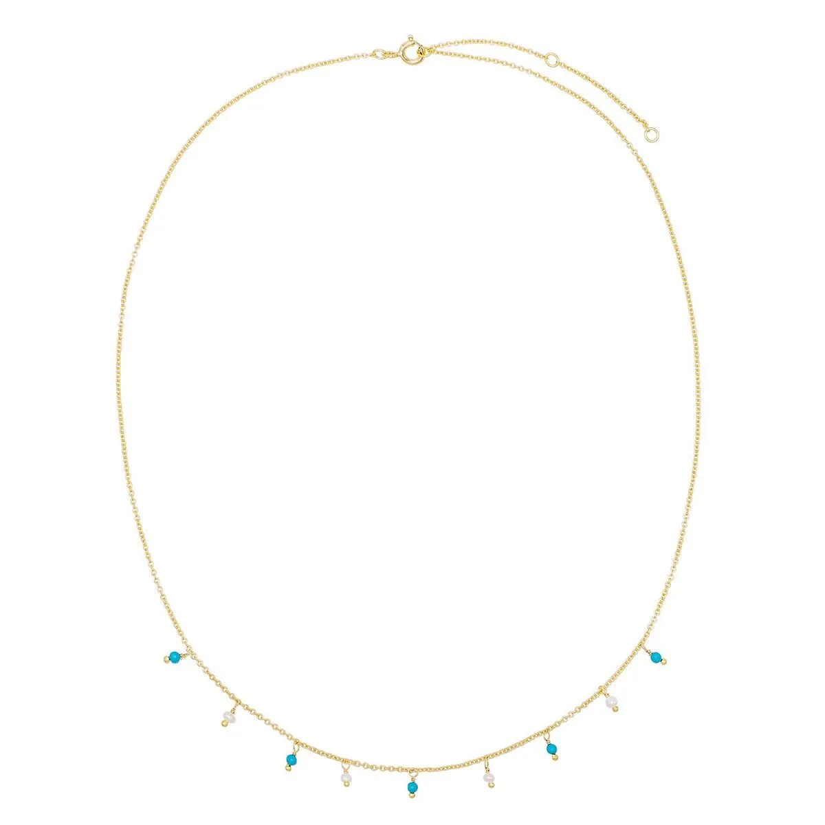 Pearl & Turquoise Bead Necklace