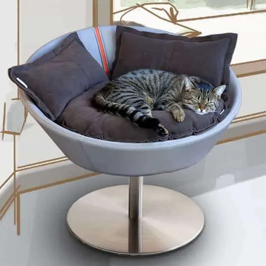 Pet Interiors Cosmo Faux Leather Deluxe Cat Bed