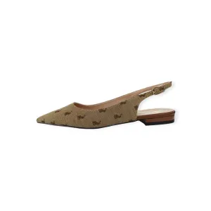 Polo Women's Pointed Jacquard Slingback Stone
