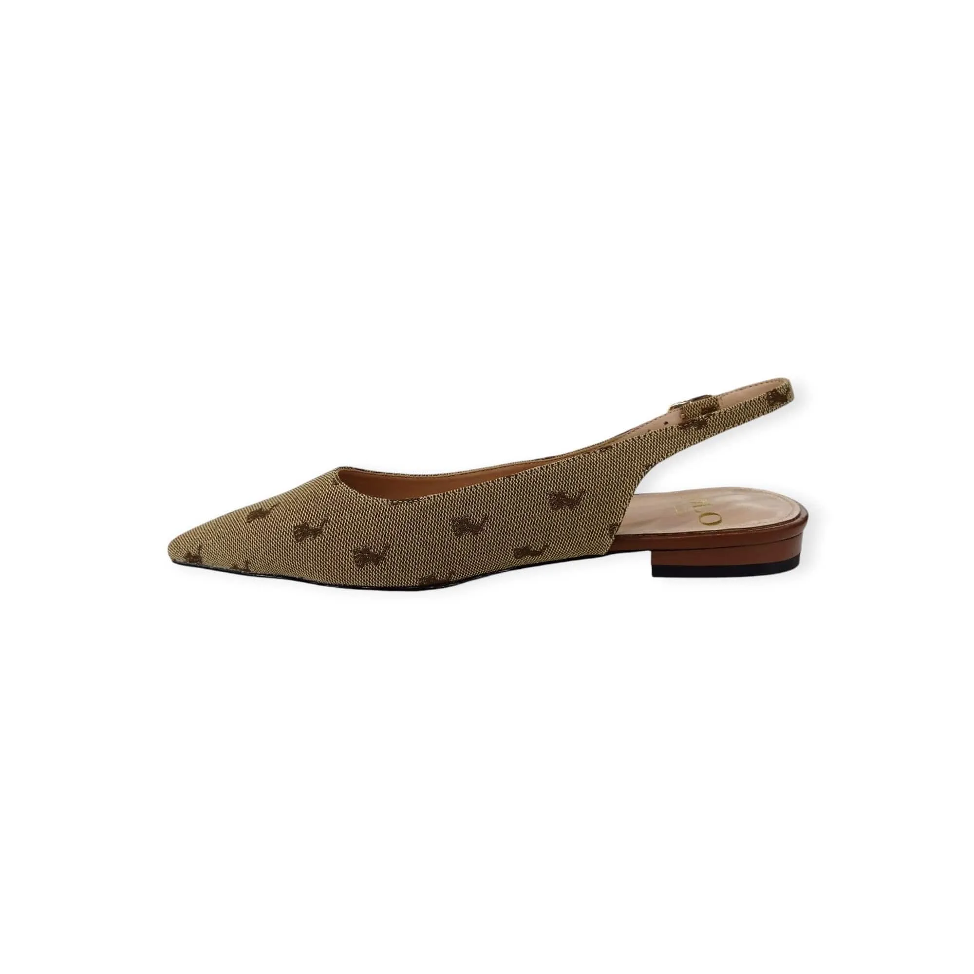 Polo Women's Pointed Jacquard Slingback Stone