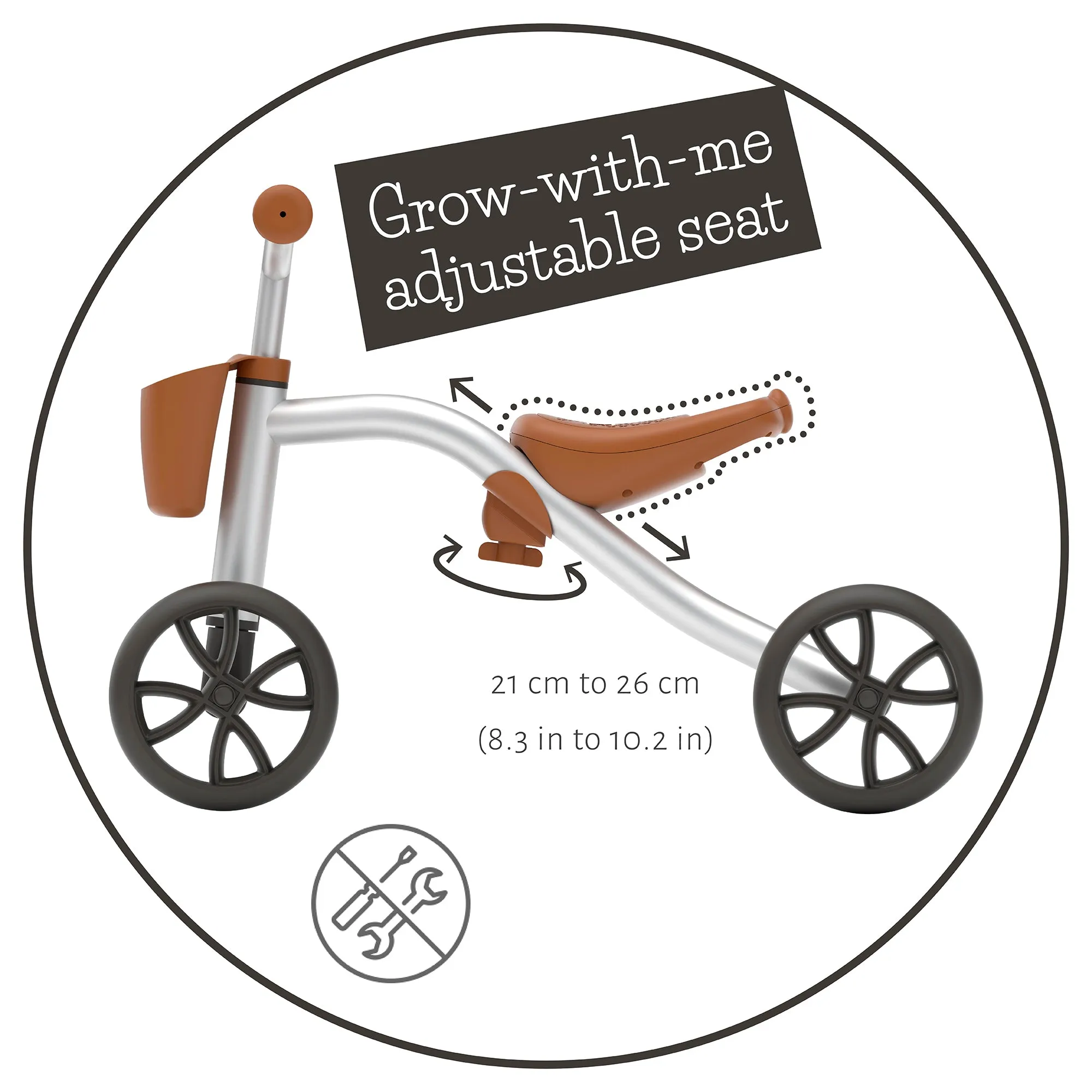 Quadie Basket - 4-wheel grow with me rideon & basket