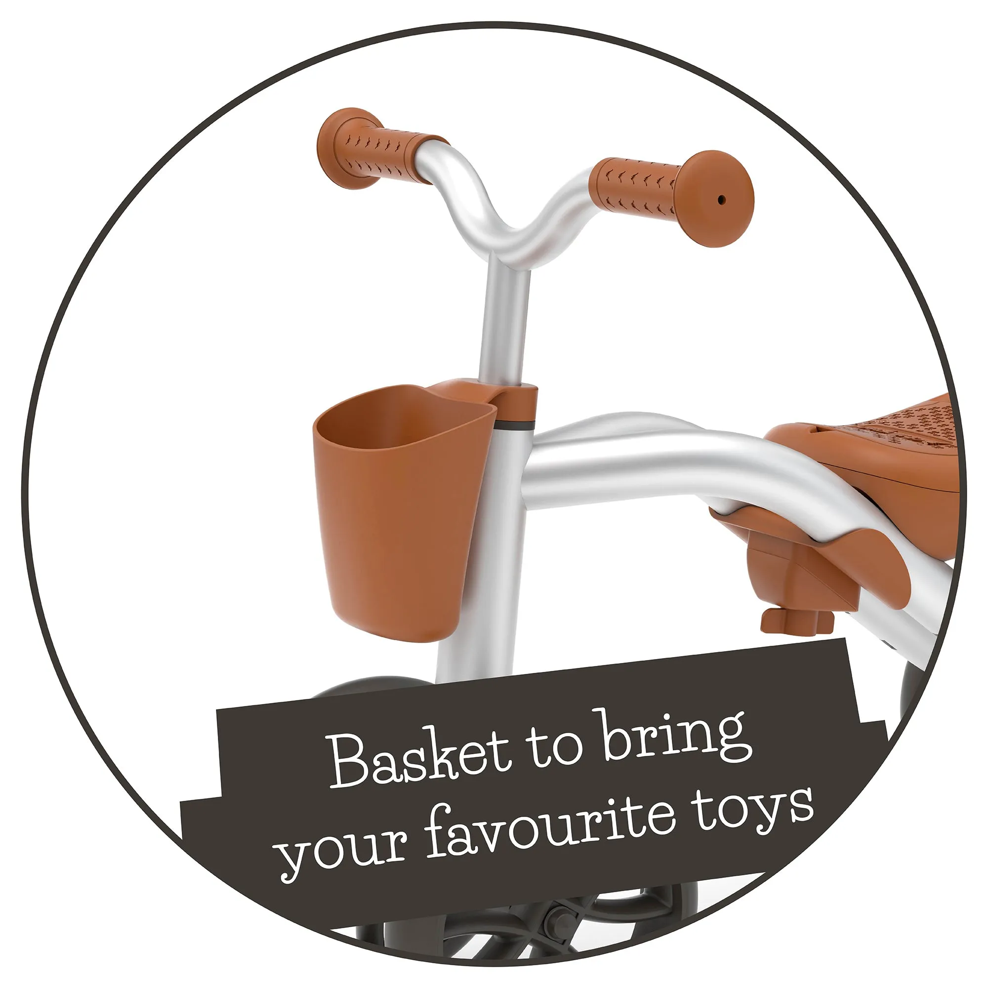 Quadie Basket - 4-wheel grow with me rideon & basket
