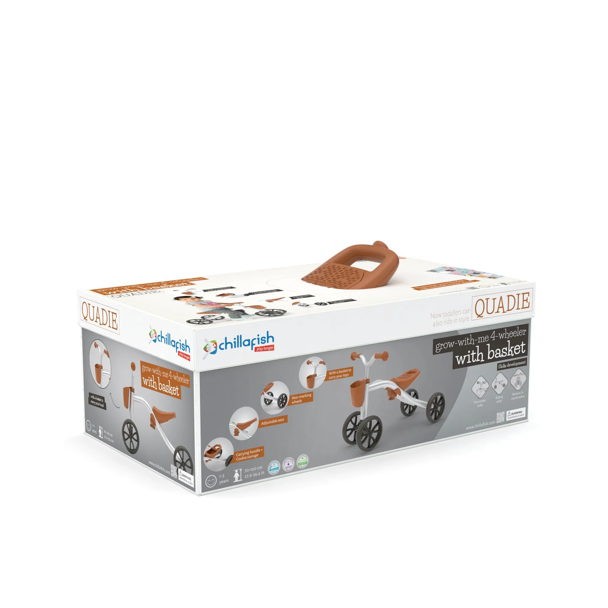 Quadie Basket - 4-wheel grow with me rideon & basket