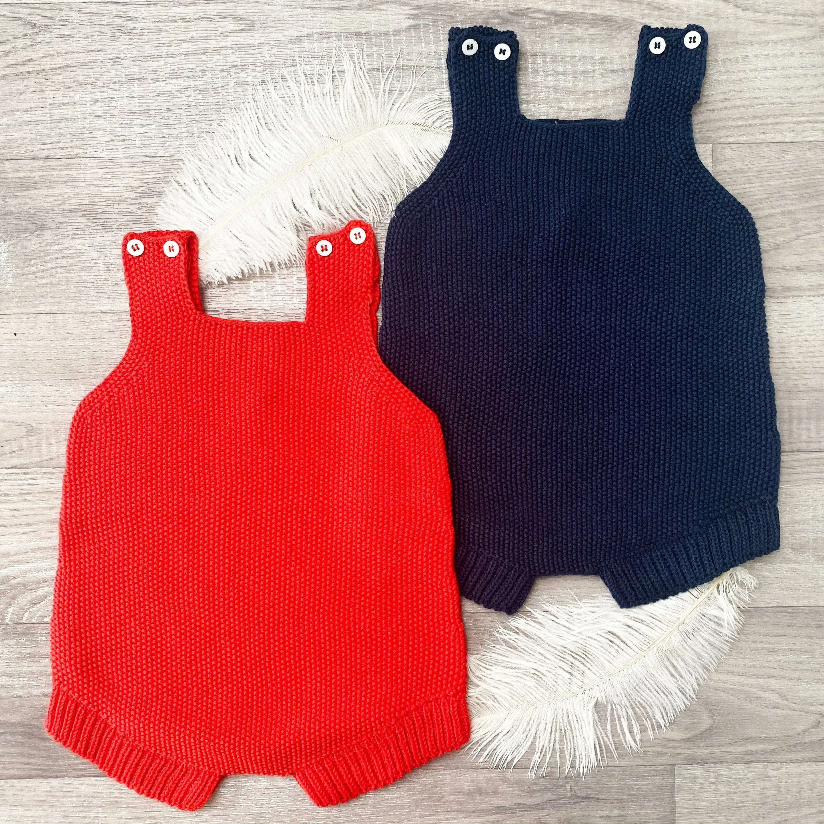"Jona" Garter Stitch Romper