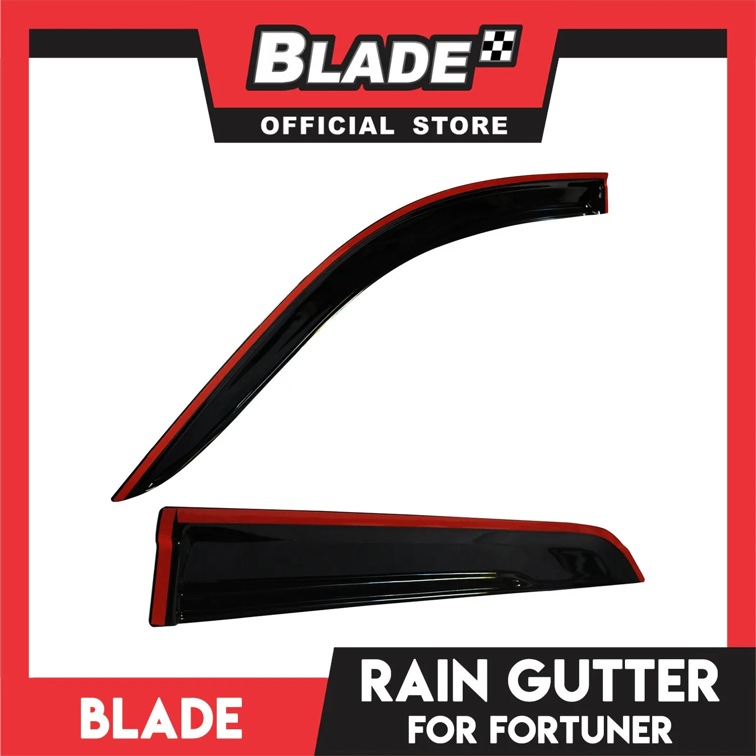 Rain Gutter for Toyota Fortuner (2012-2017) FR06 Black