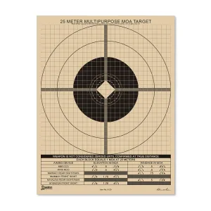 Rite in the Rain All-Weather 25m Multipurpose Zeroing Target Universal MOA 100 Pack
