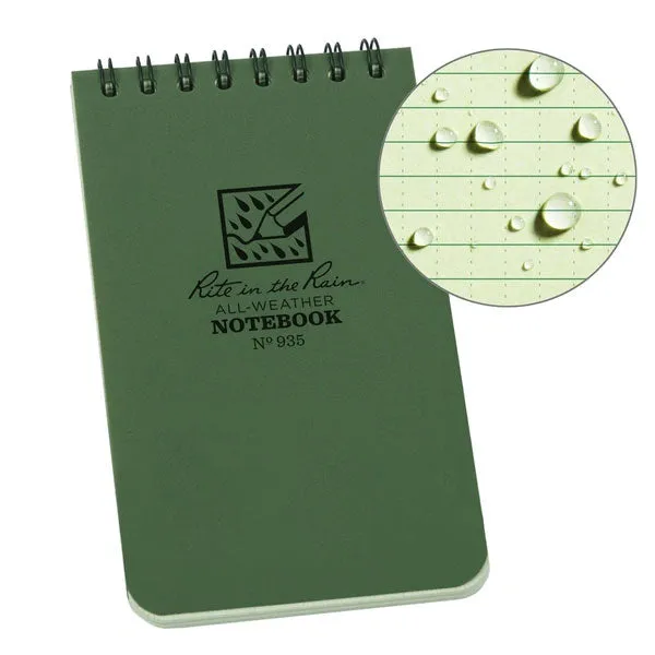 Rite in the Rain Polydura Waterproof Spiral Notebook - 3 x 5