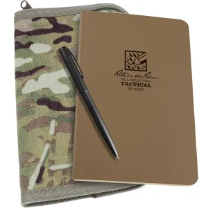 Rite in the Rain Tactical Field Book Kit Universal - Tan Field Flex Book Multicam Cordura Cover