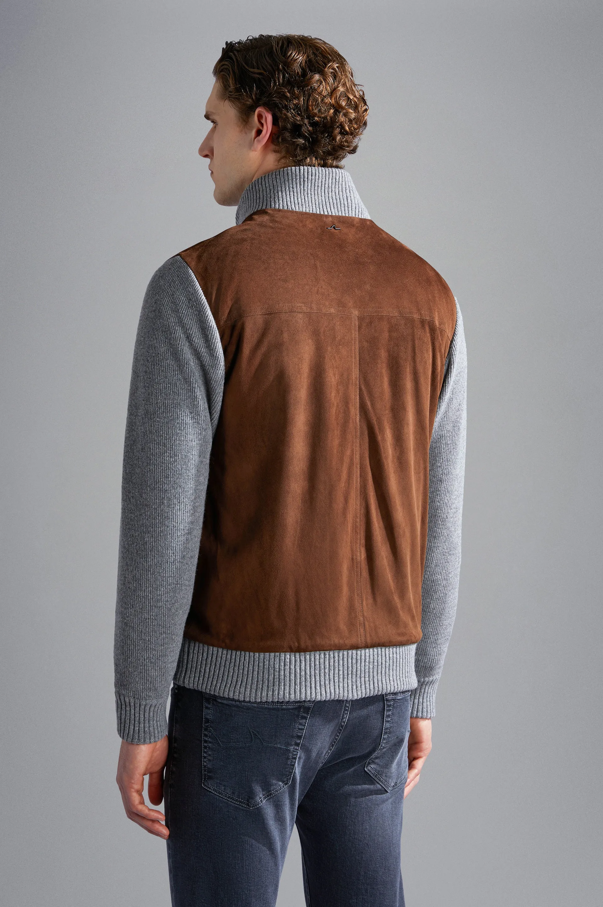 Riviera Re-Wool Full Zip Sweater with Aqualeather Body