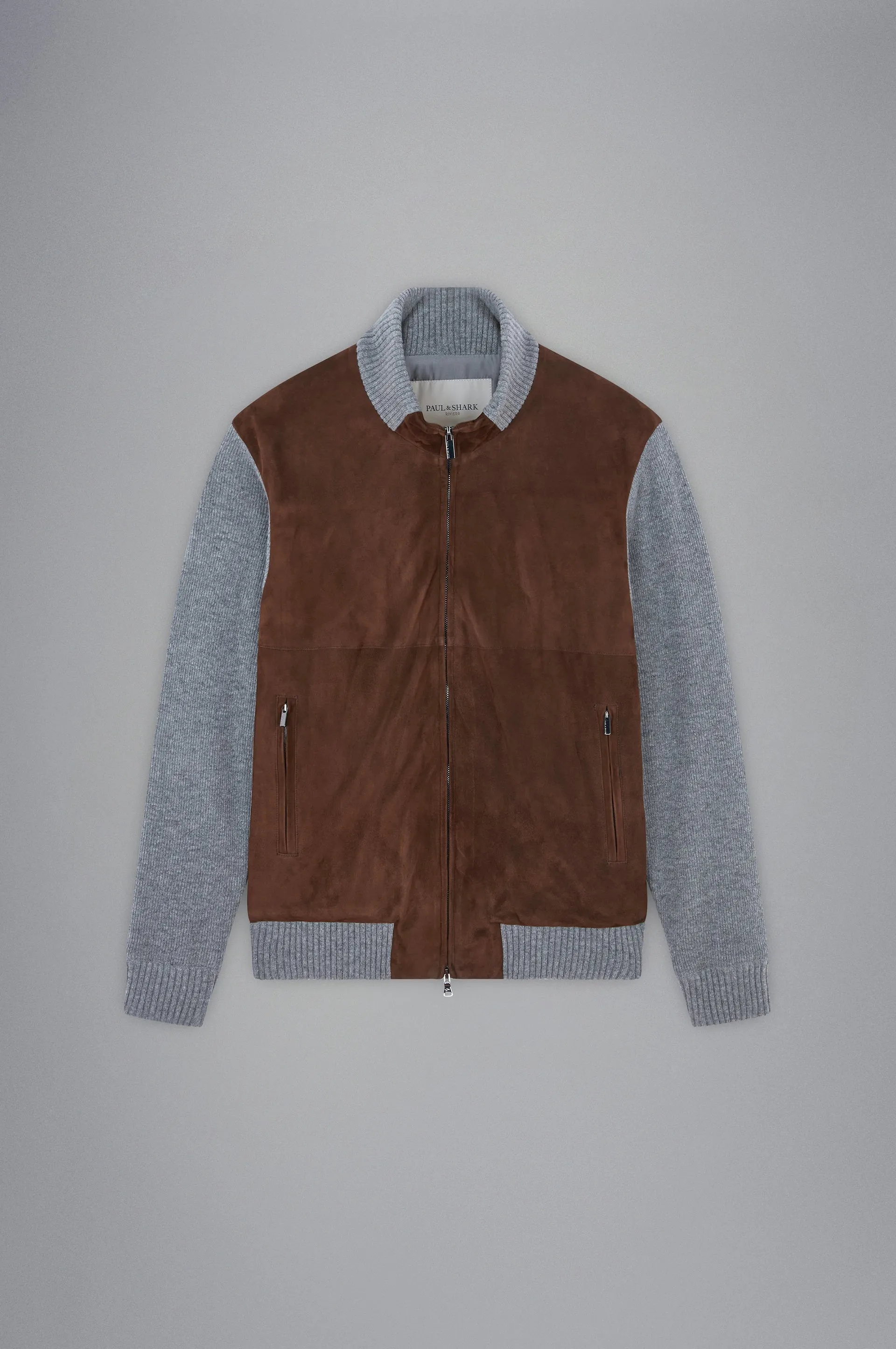 Riviera Re-Wool Full Zip Sweater with Aqualeather Body