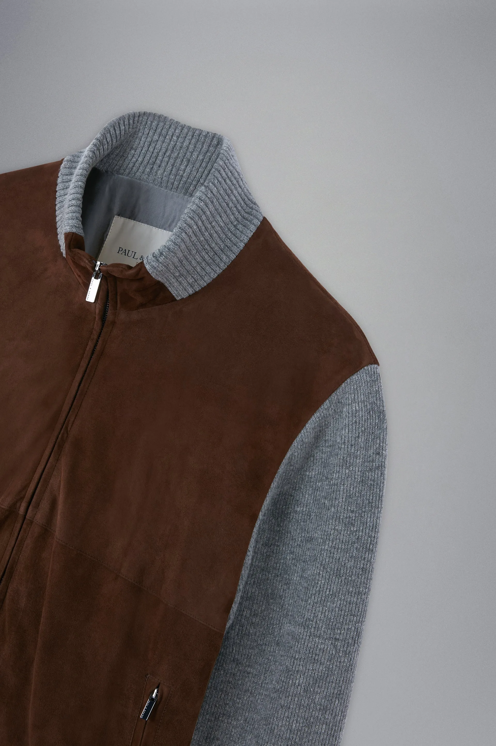 Riviera Re-Wool Full Zip Sweater with Aqualeather Body