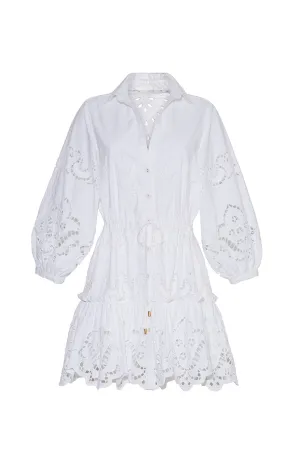 Robin Dress - Embroidered Eyelet White