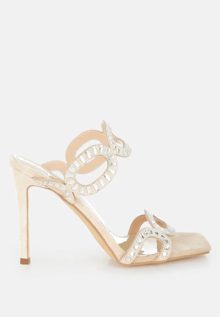 Romashka Cut Out Detail Stiletto Heel Sandals