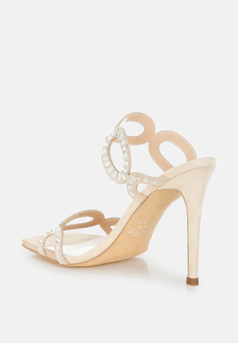 Romashka Cut Out Detail Stiletto Heel Sandals