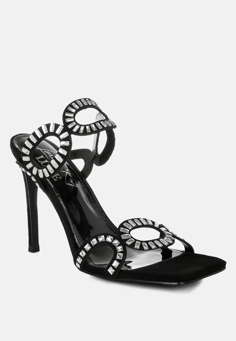 Romashka Cut Out Detail Stiletto Heel Sandals