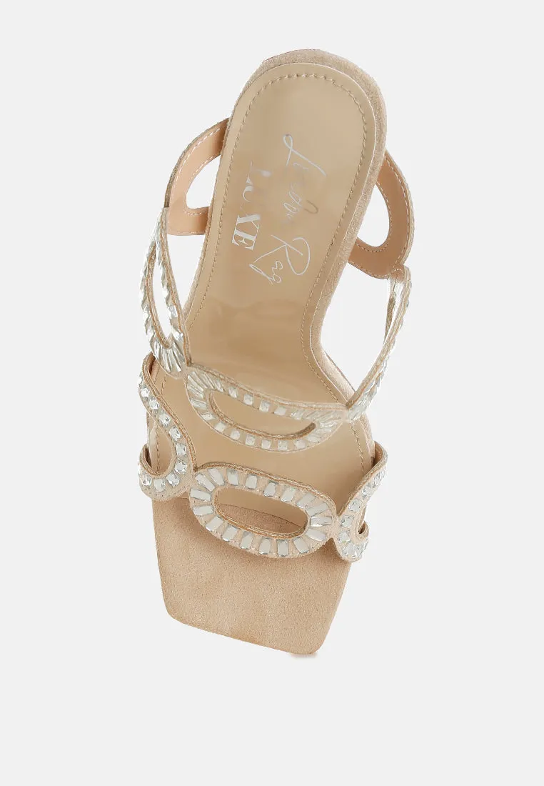 Romashka Cut Out Detail Stiletto Heel Sandals