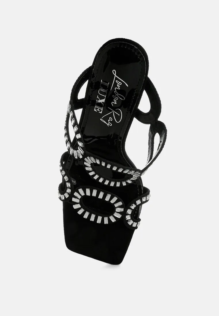 Romashka Cut Out Detail Stiletto Heel Sandals