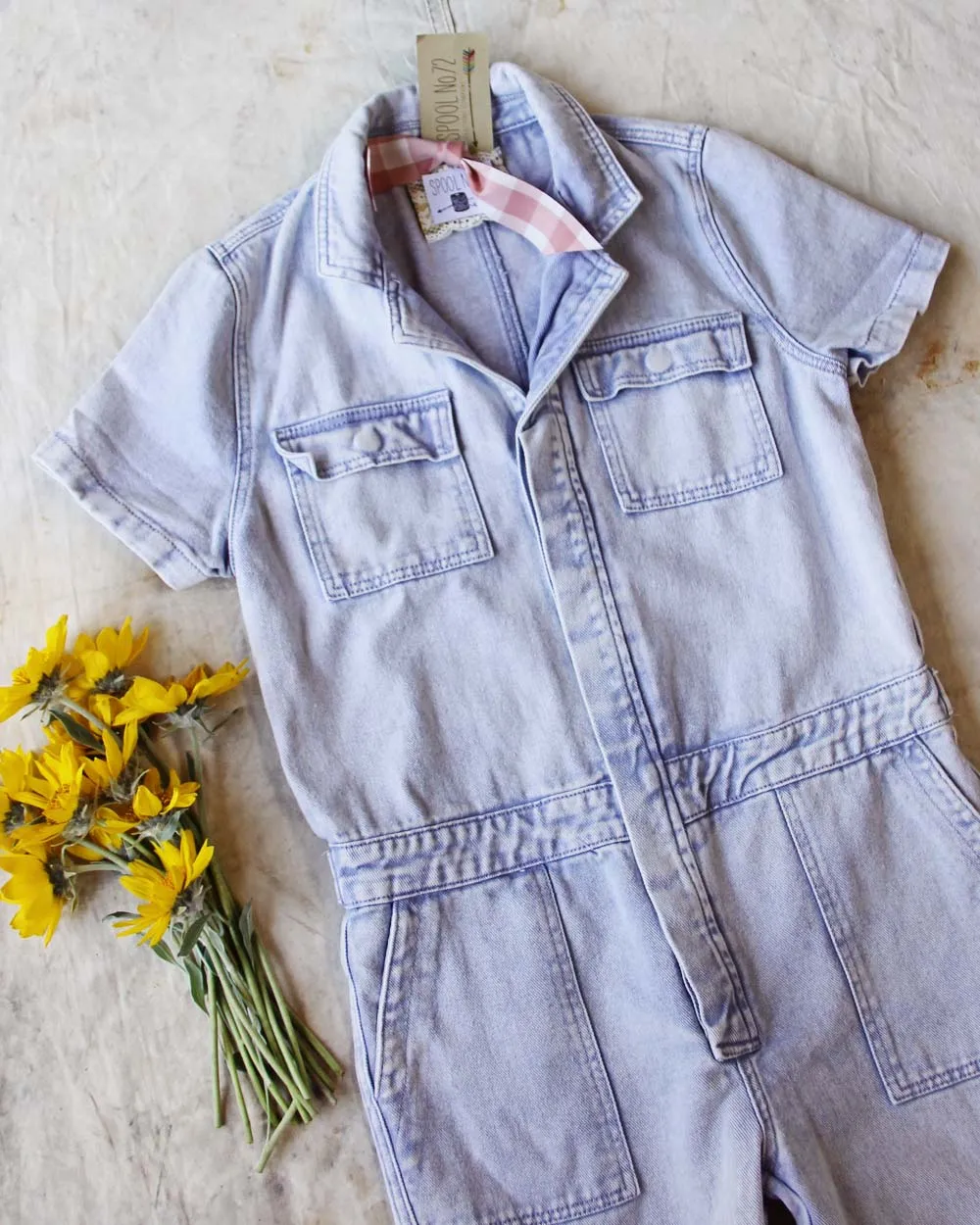 Rosie Coverall Utility Jumpsuit in Lilac