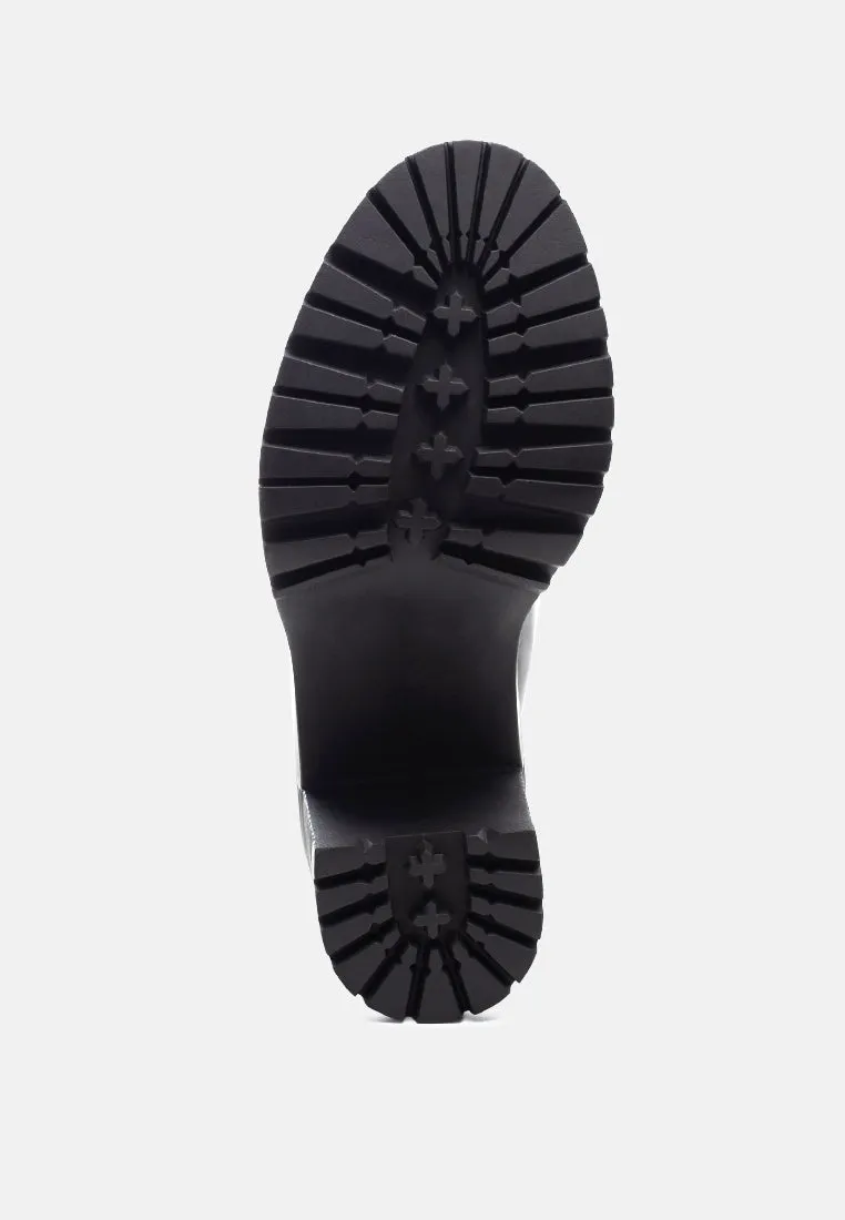 Sachs Block Heeled Chunky Loafers By Ruw