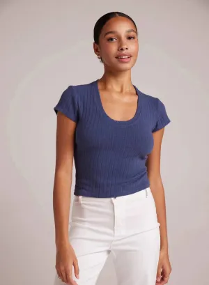 Scoop Neck Tee by Bella Dahl | Nautical Navy