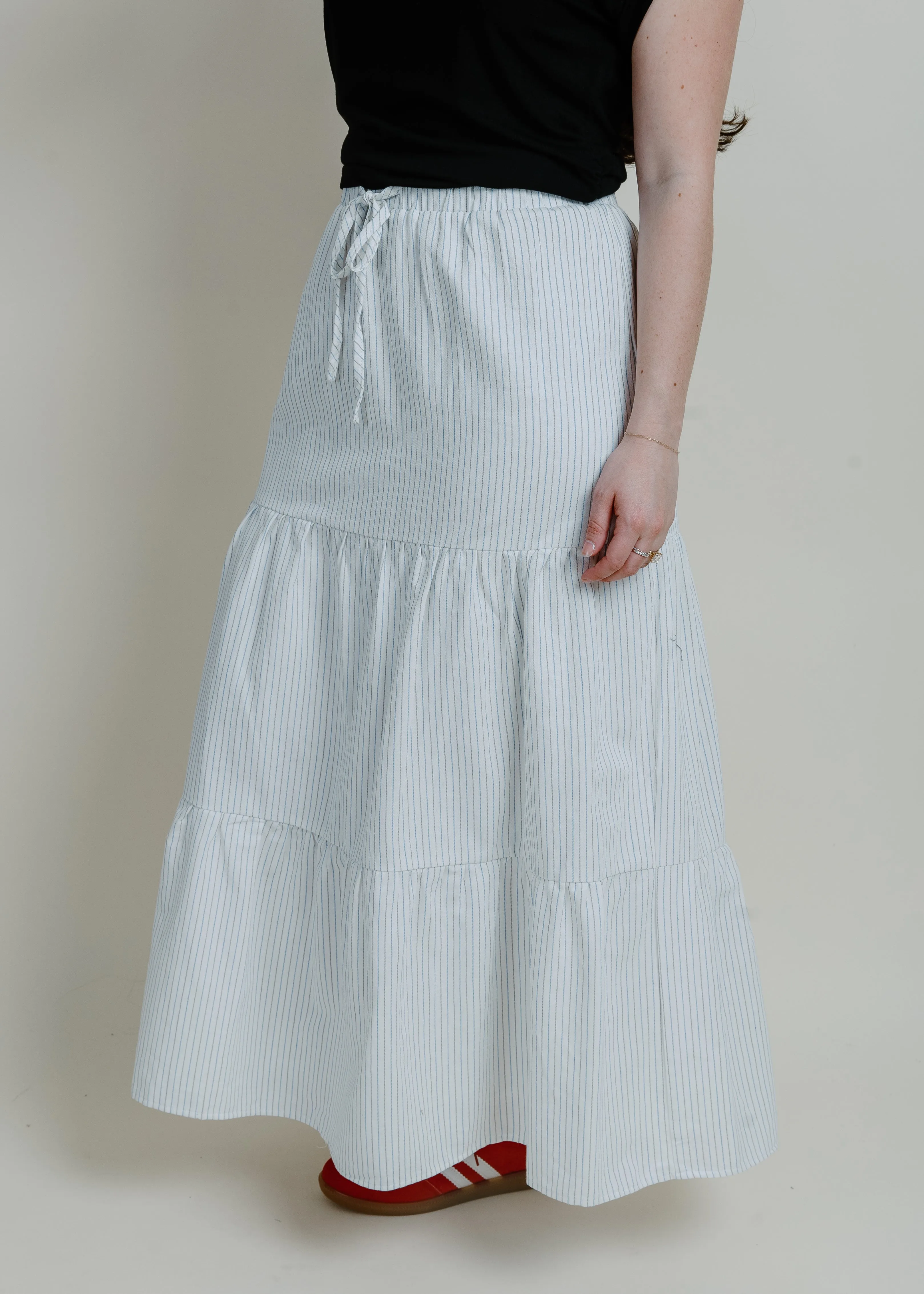 Setting Sun Striped Midi Skirt