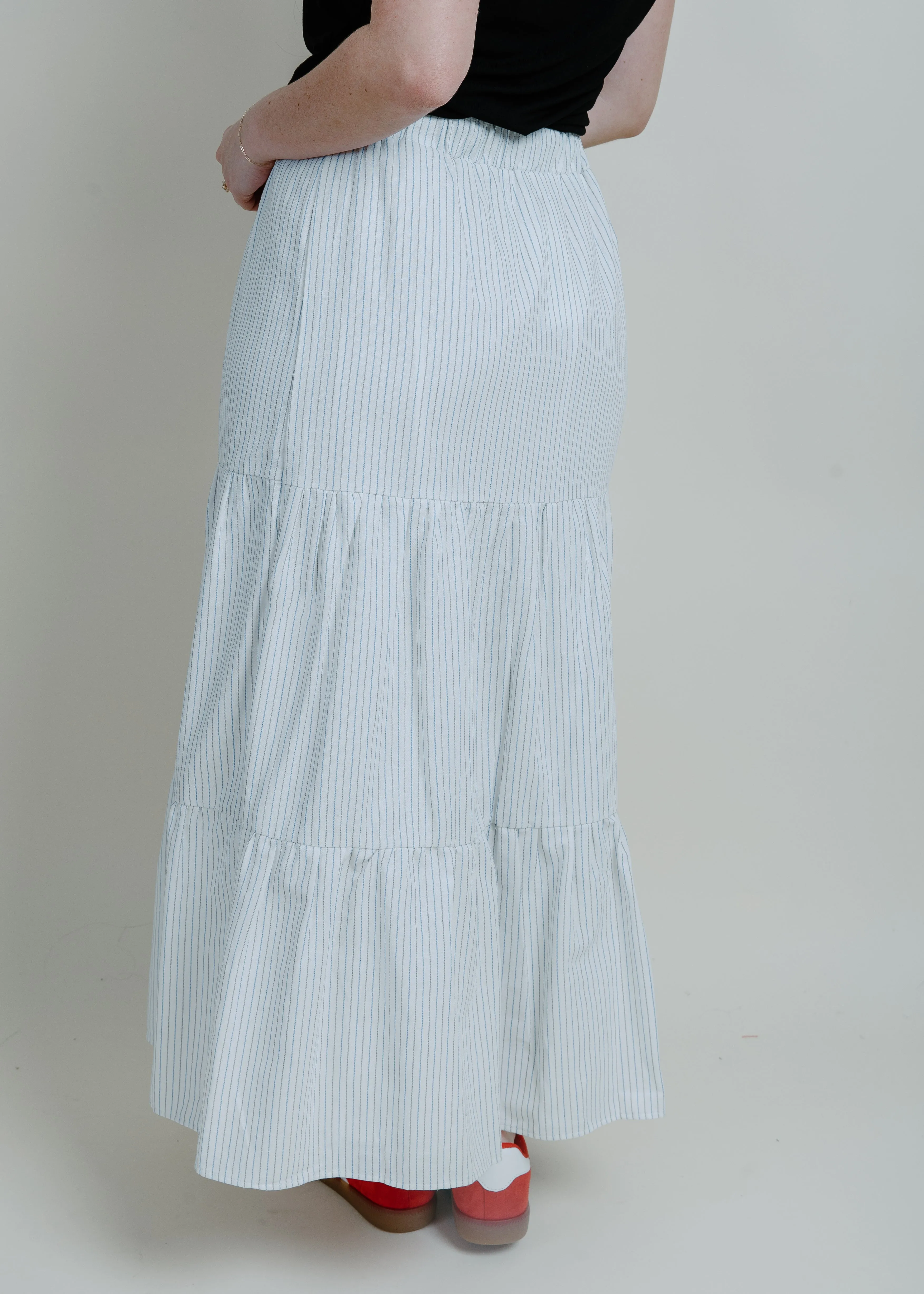 Setting Sun Striped Midi Skirt