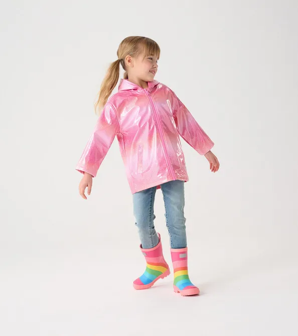 Shimmer Stripe Rain Jacket
