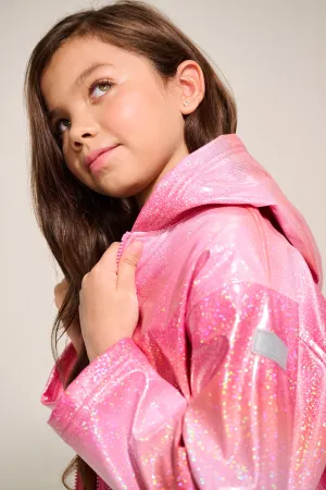 Shimmer Stripe Rain Jacket