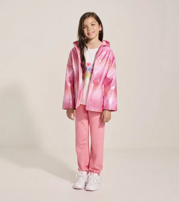 Shimmer Stripe Rain Jacket