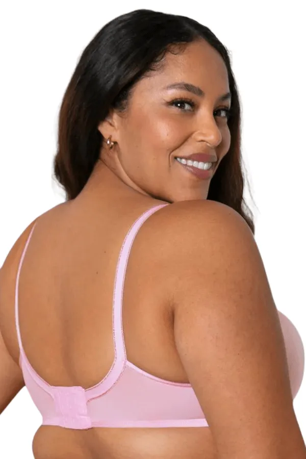 Shimmer Unlined Underwire Bra - Pink