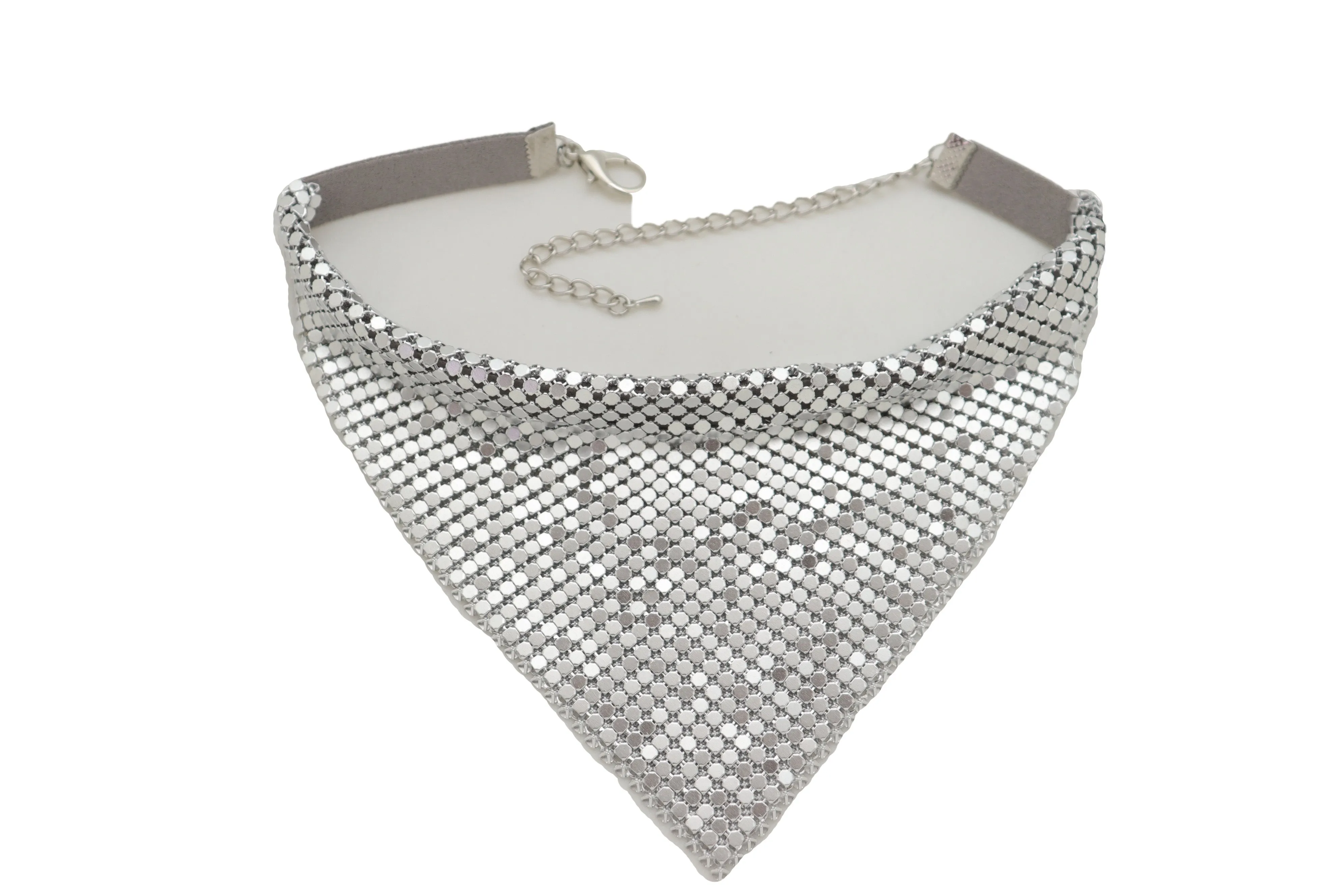 Silver Mesh Metal Boot Chain Bracelet Shoe Charm Triangle Bandanna Anklet