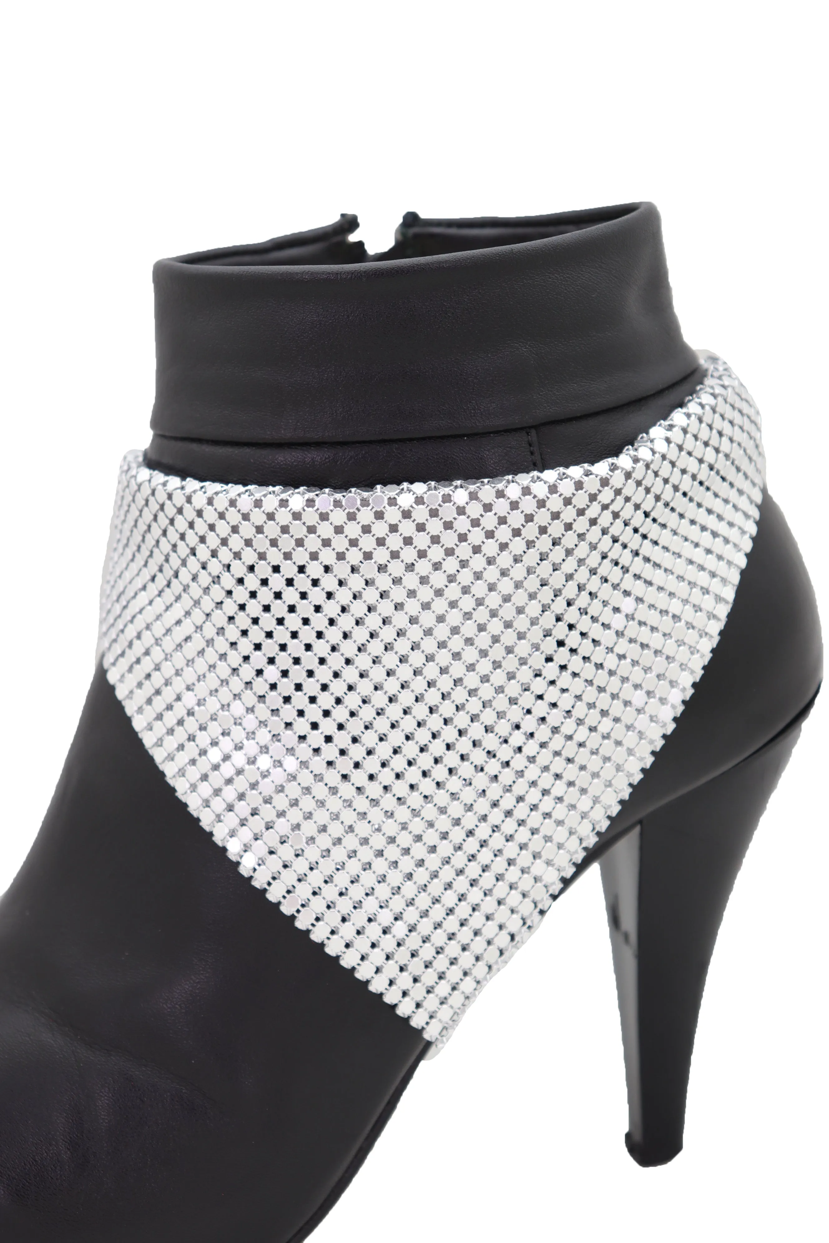 Silver Mesh Metal Boot Chain Bracelet Shoe Charm Triangle Bandanna Anklet