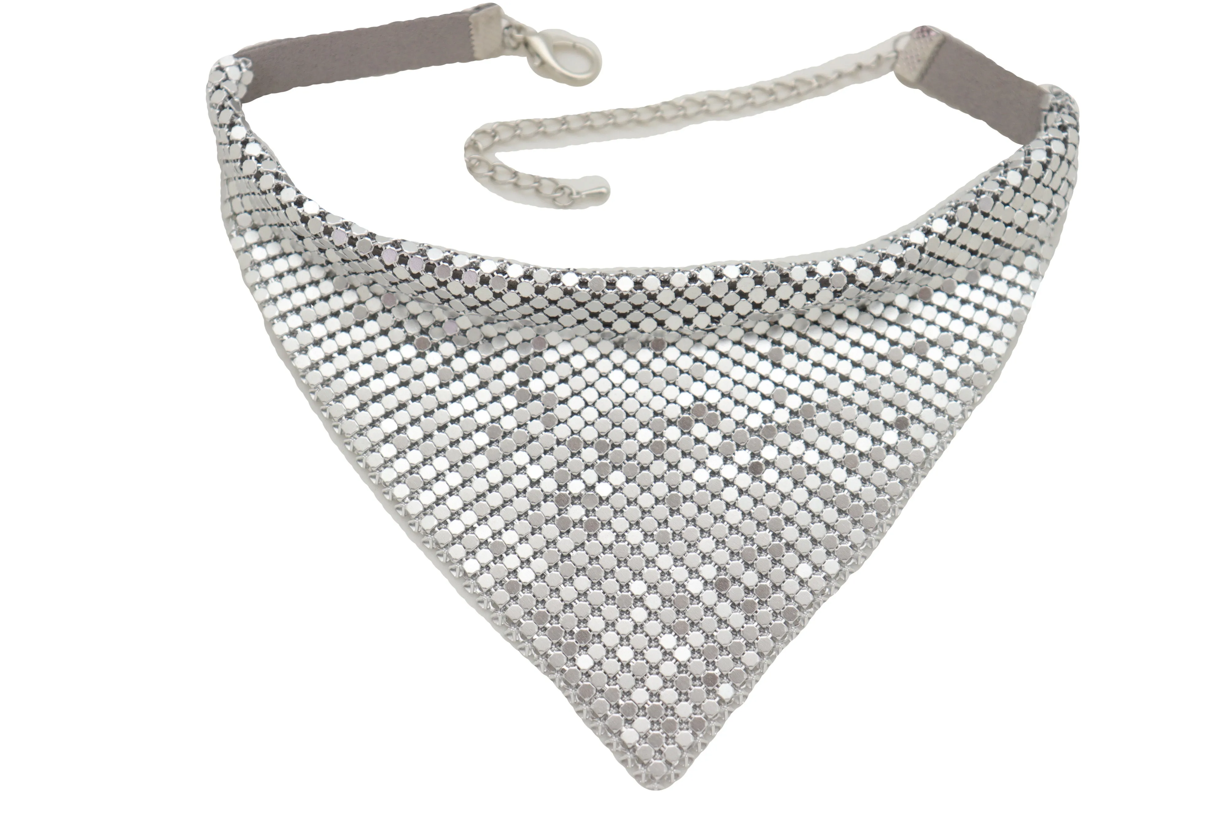 Silver Mesh Metal Boot Chain Bracelet Shoe Charm Triangle Bandanna Anklet
