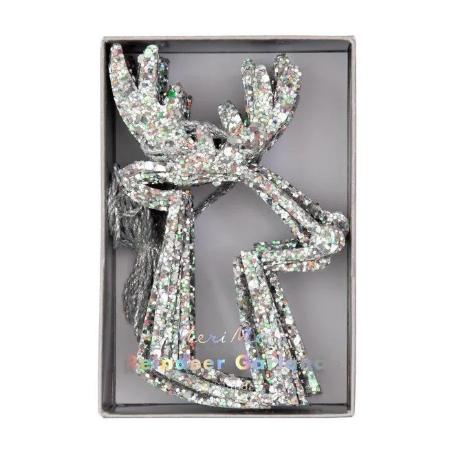Silver Reindeer Mini Garland