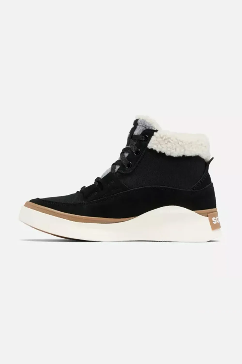 Sorel Out N About IV Mid Sneakers for Women in Black Sea Salt | 2088201-010