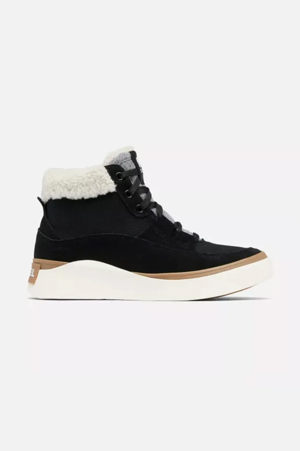 Sorel Out N About IV Mid Sneakers for Women in Black Sea Salt | 2088201-010