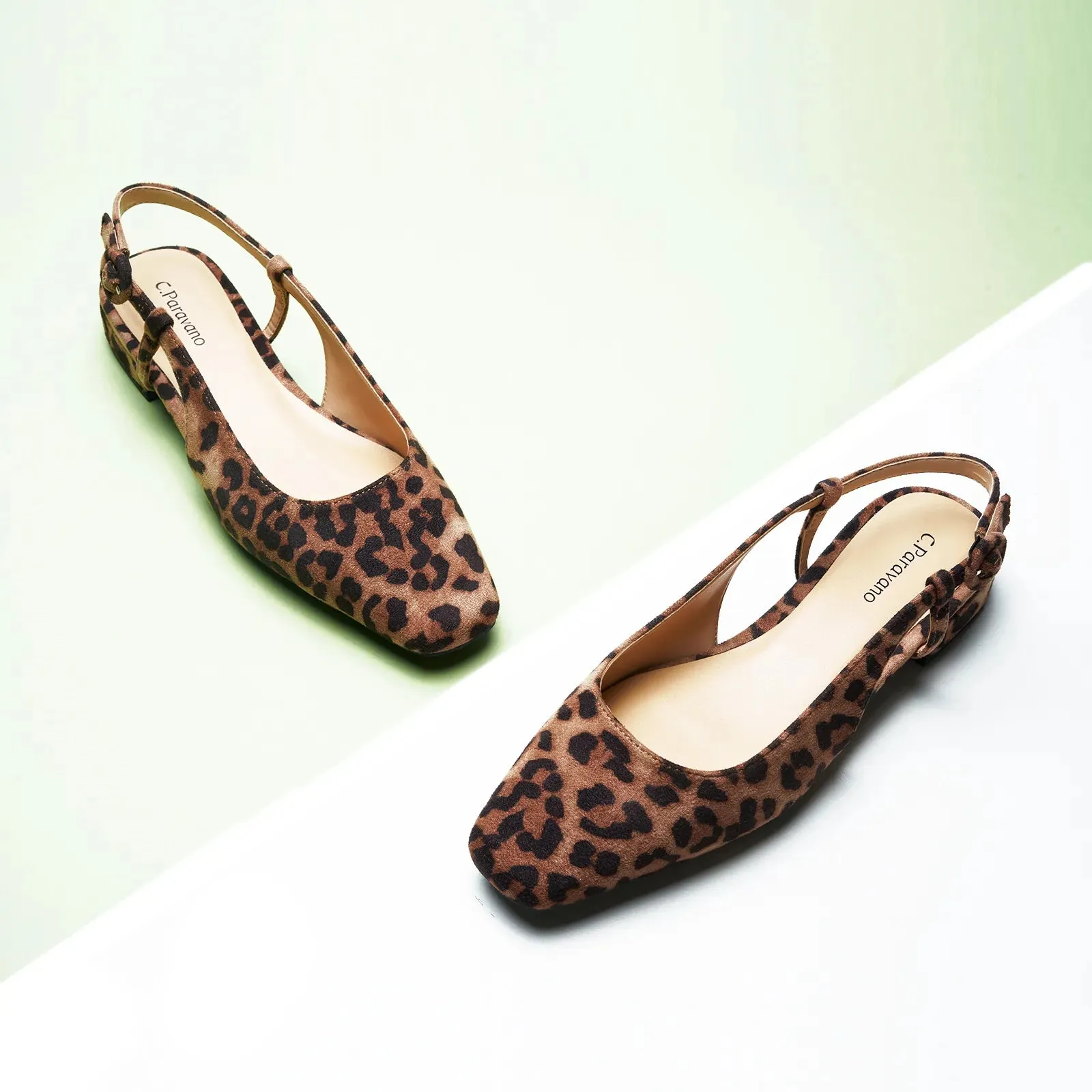 Square Toe Block Heel Slingback Sandals (Alyssa F)
