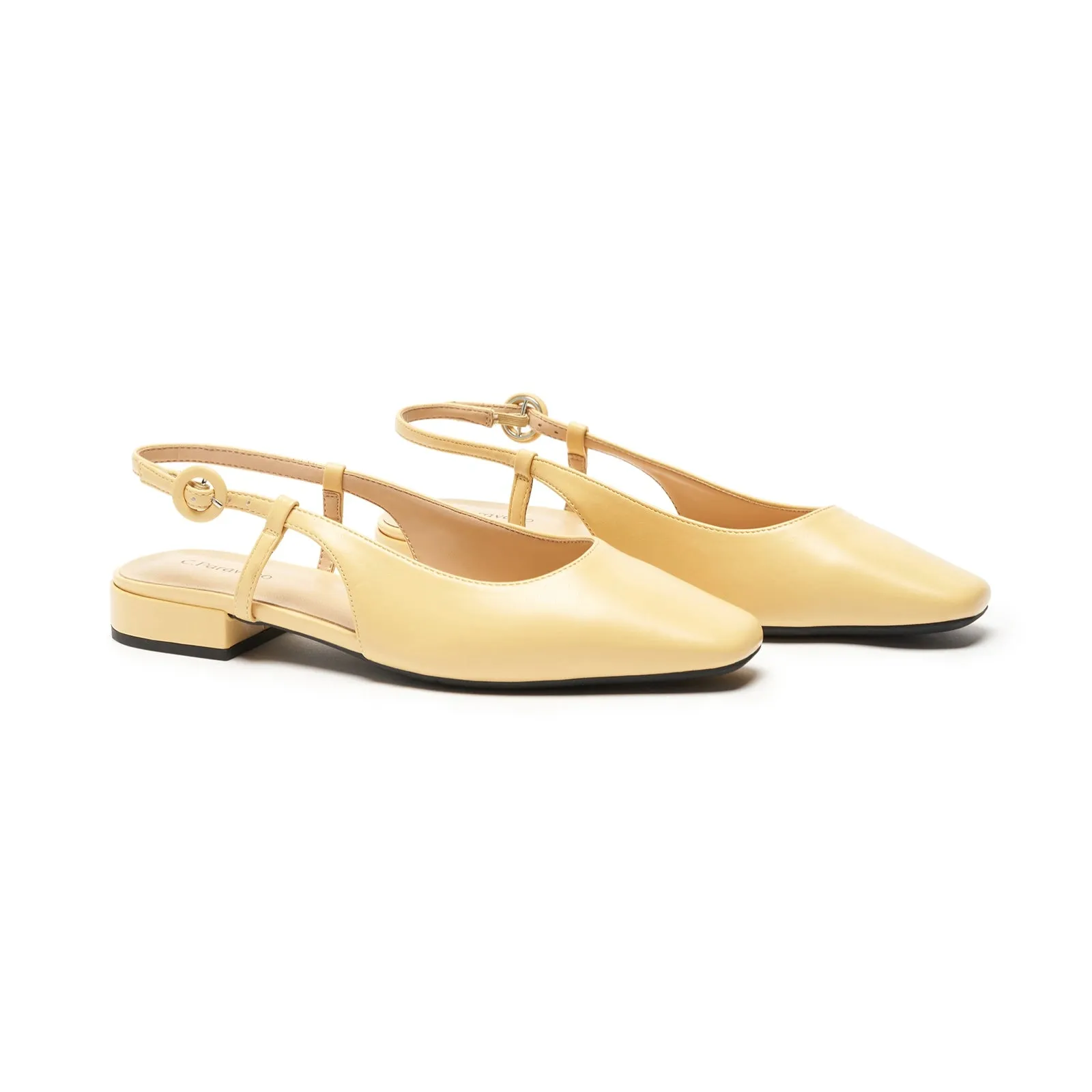 Square Toe Block Heel Slingback Sandals (Alyssa F)