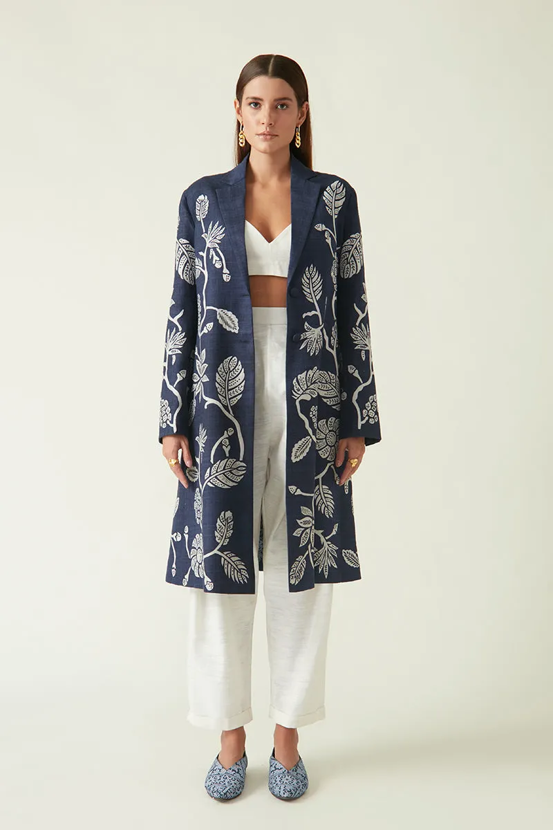 Summer Jacket Matka Silk Gede Embroidered-Java E2-Fashion Edit-7JV-69-Payal Pratap