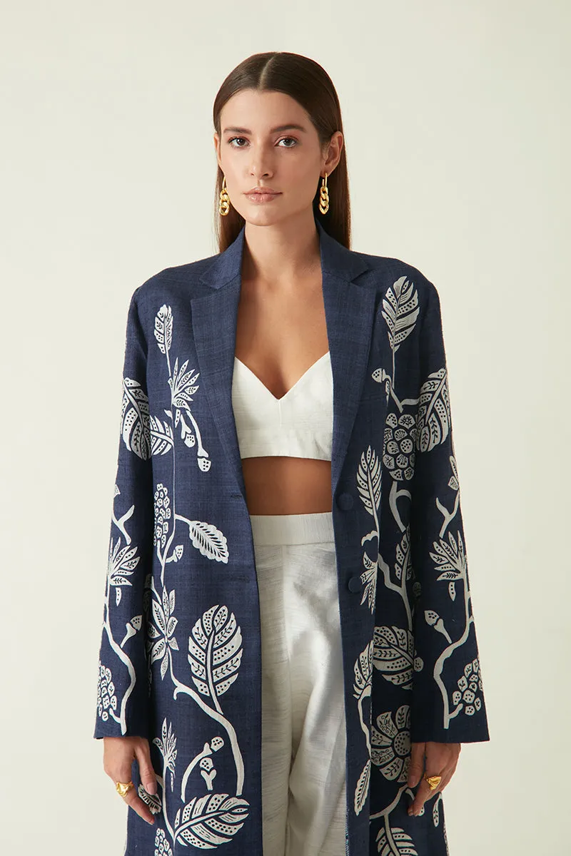Summer Jacket Matka Silk Gede Embroidered-Java E2-Fashion Edit-7JV-69-Payal Pratap
