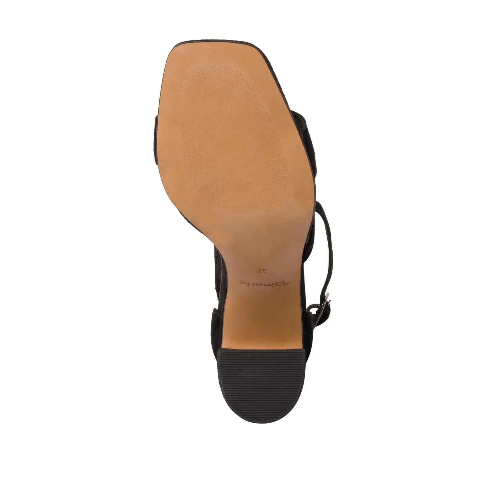 Tamaris Strappy Suede Sandal Black