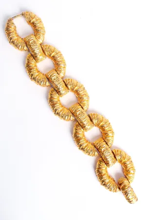 Textured Round Link Bracelet