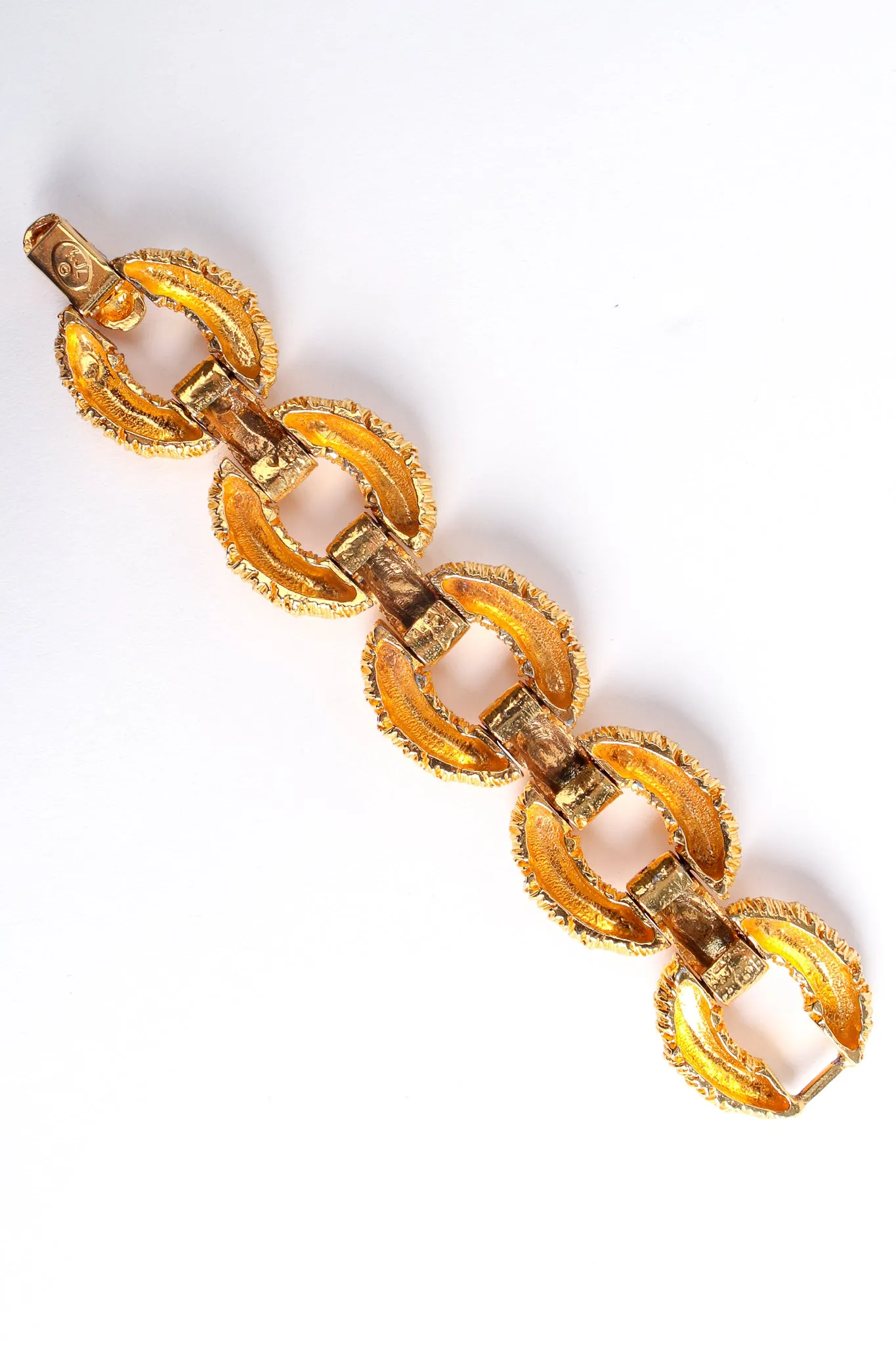 Textured Round Link Bracelet