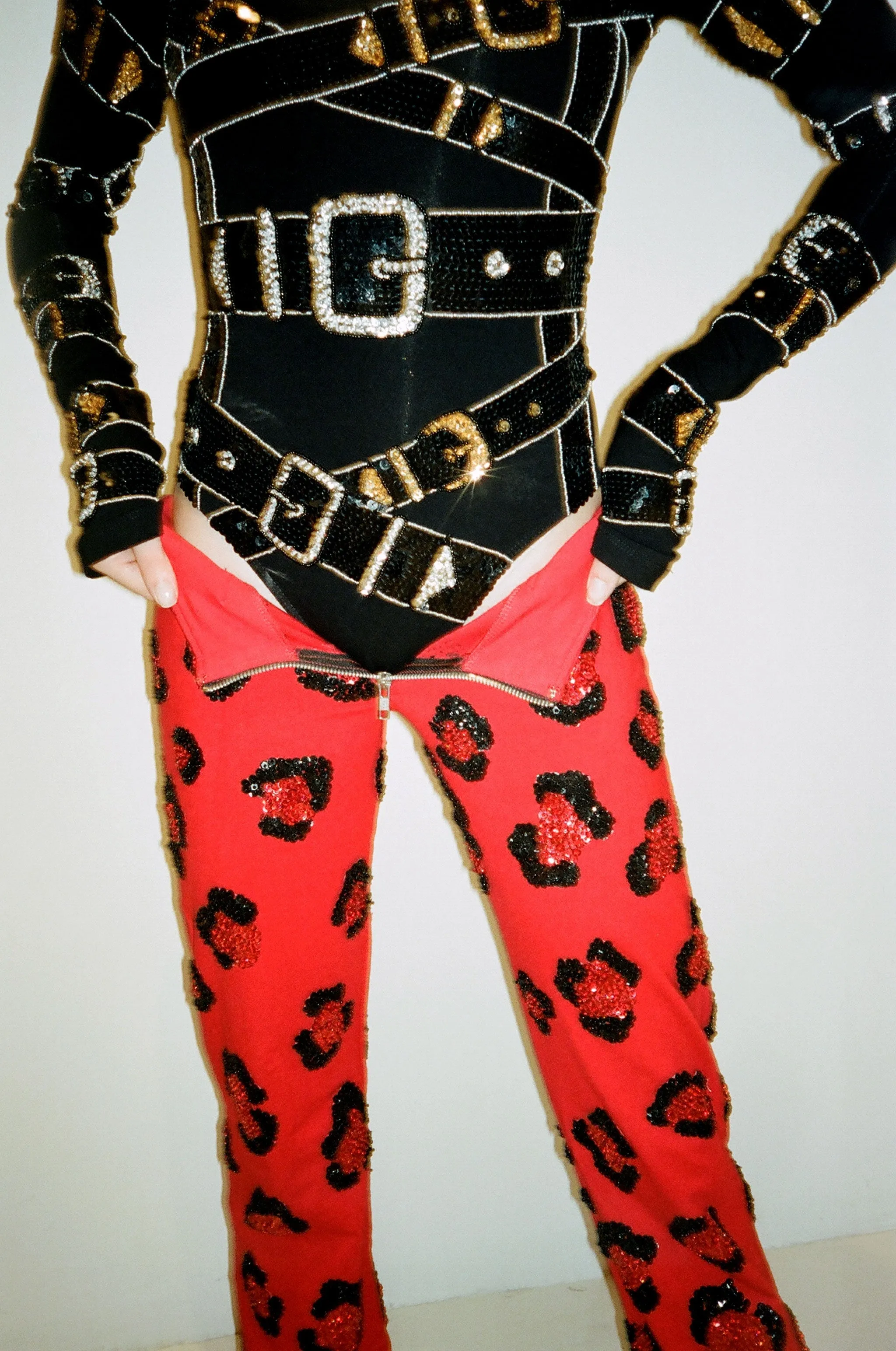The Fire Leopard Pants Red