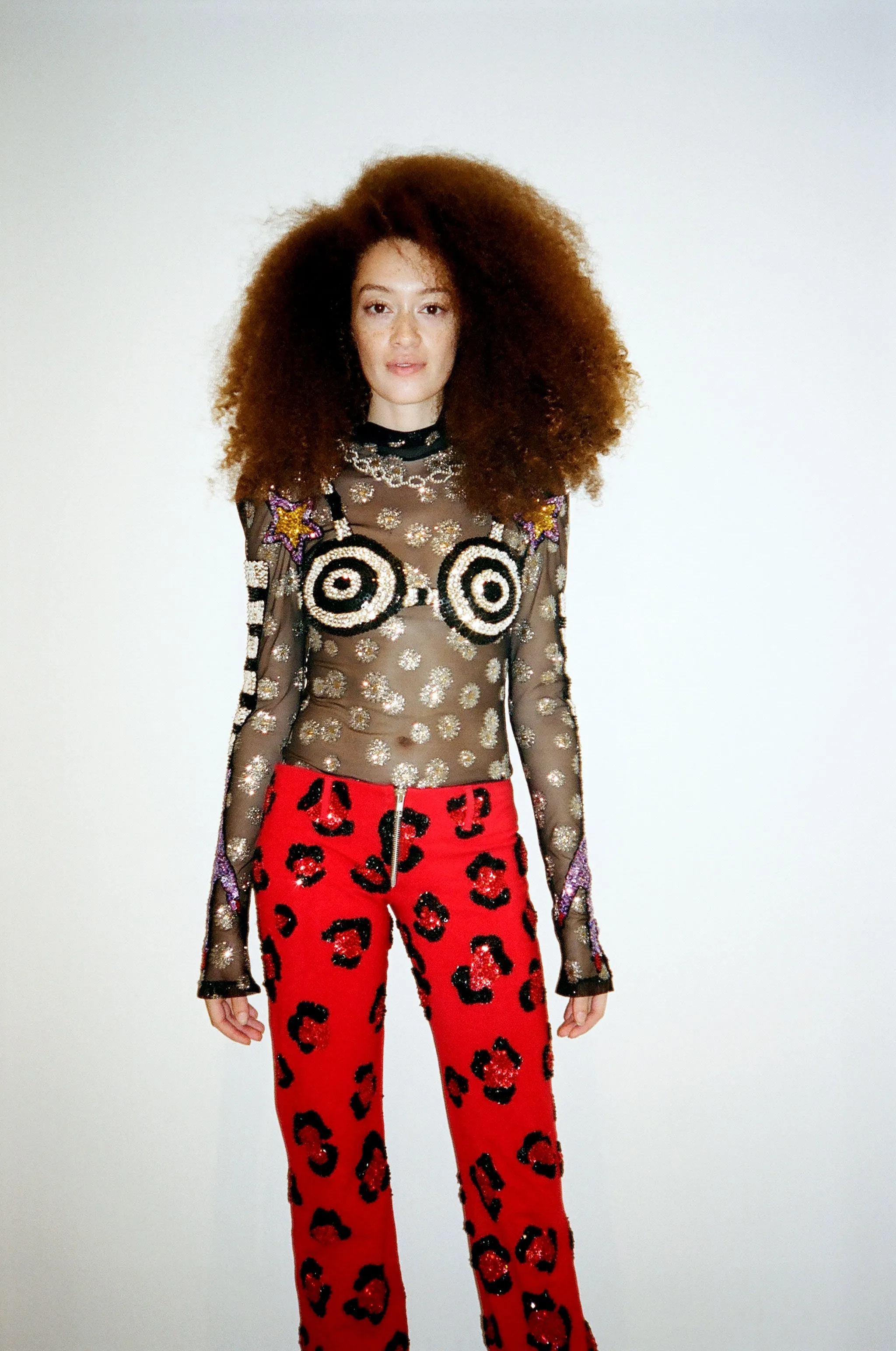 The Fire Leopard Pants Red