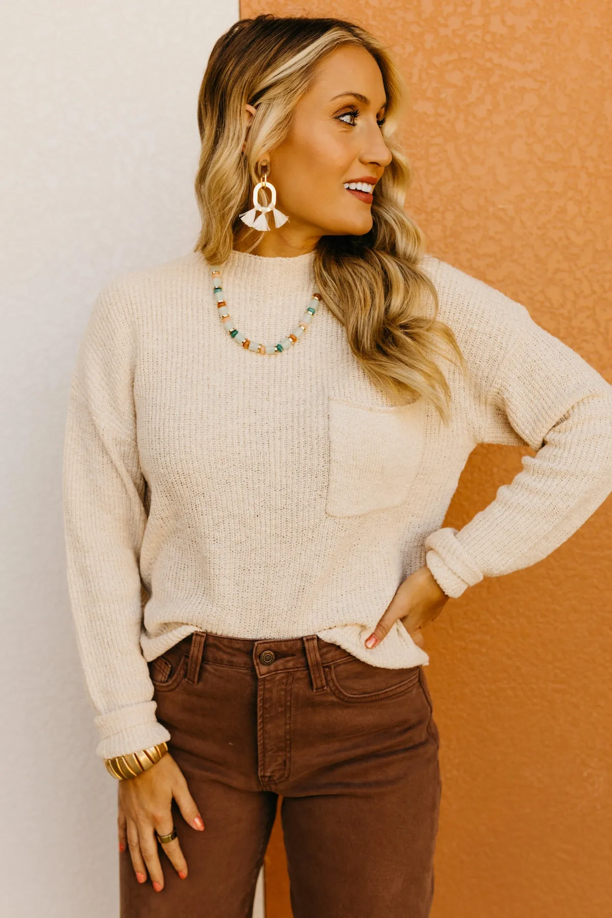The Marianna Chunky Pocket Sweater