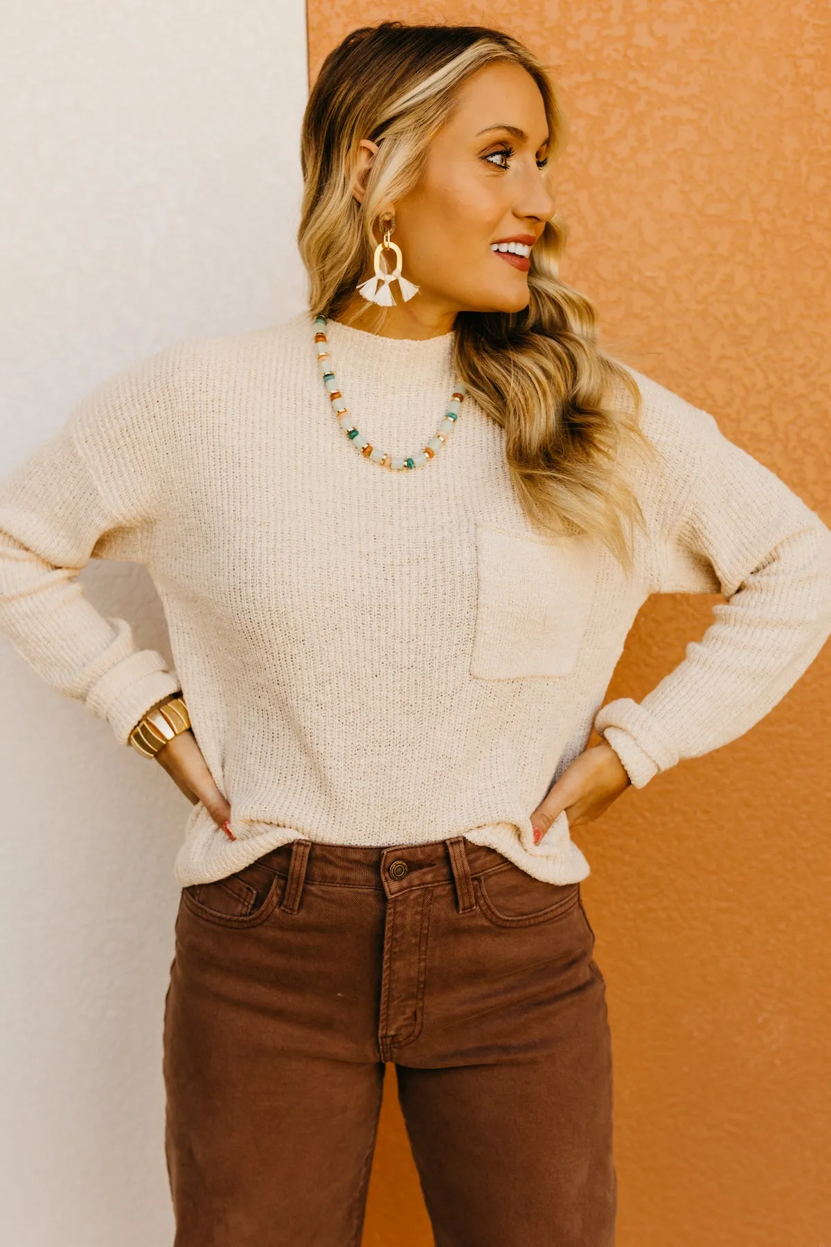 The Marianna Chunky Pocket Sweater