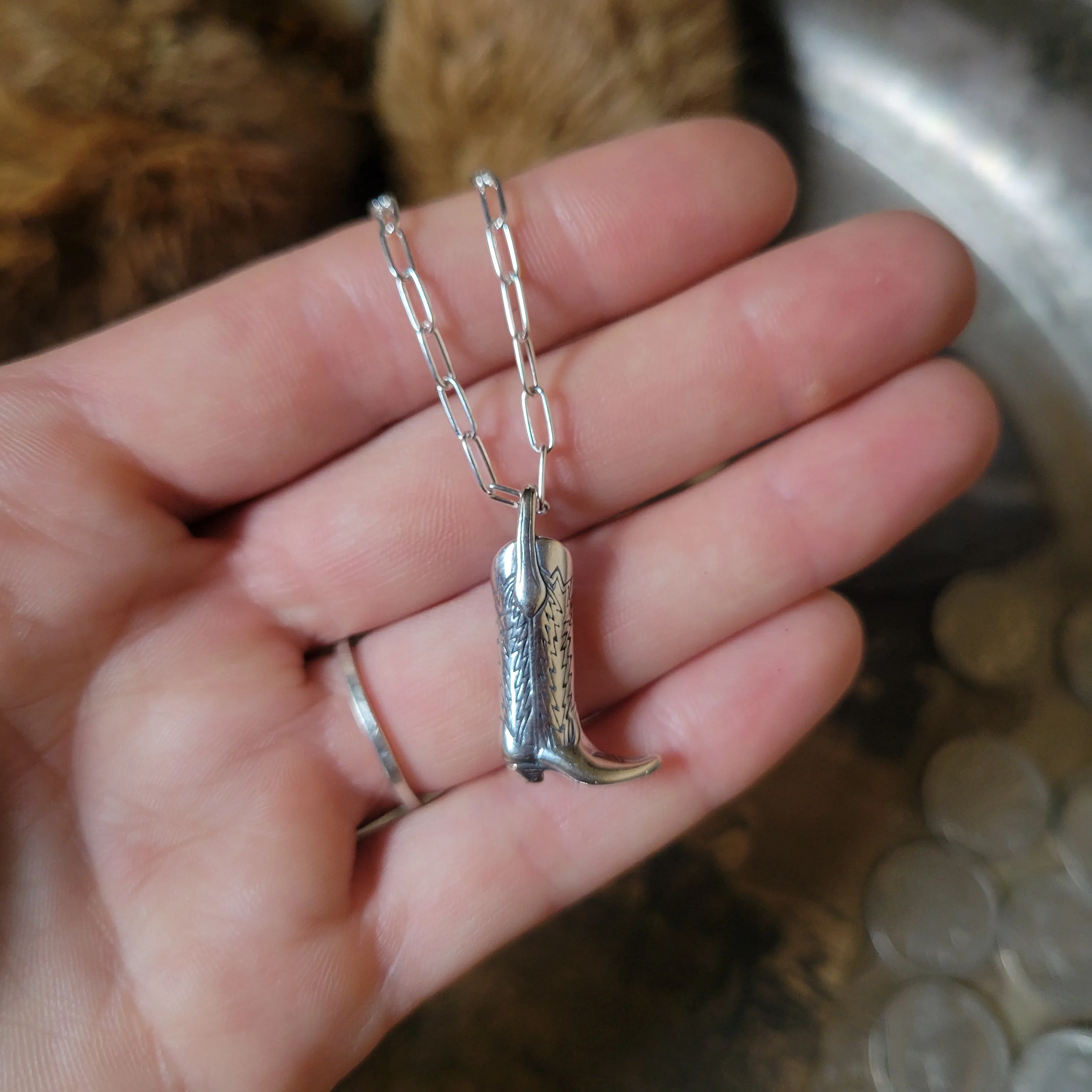 The Saharan Boot Necklace- 16"